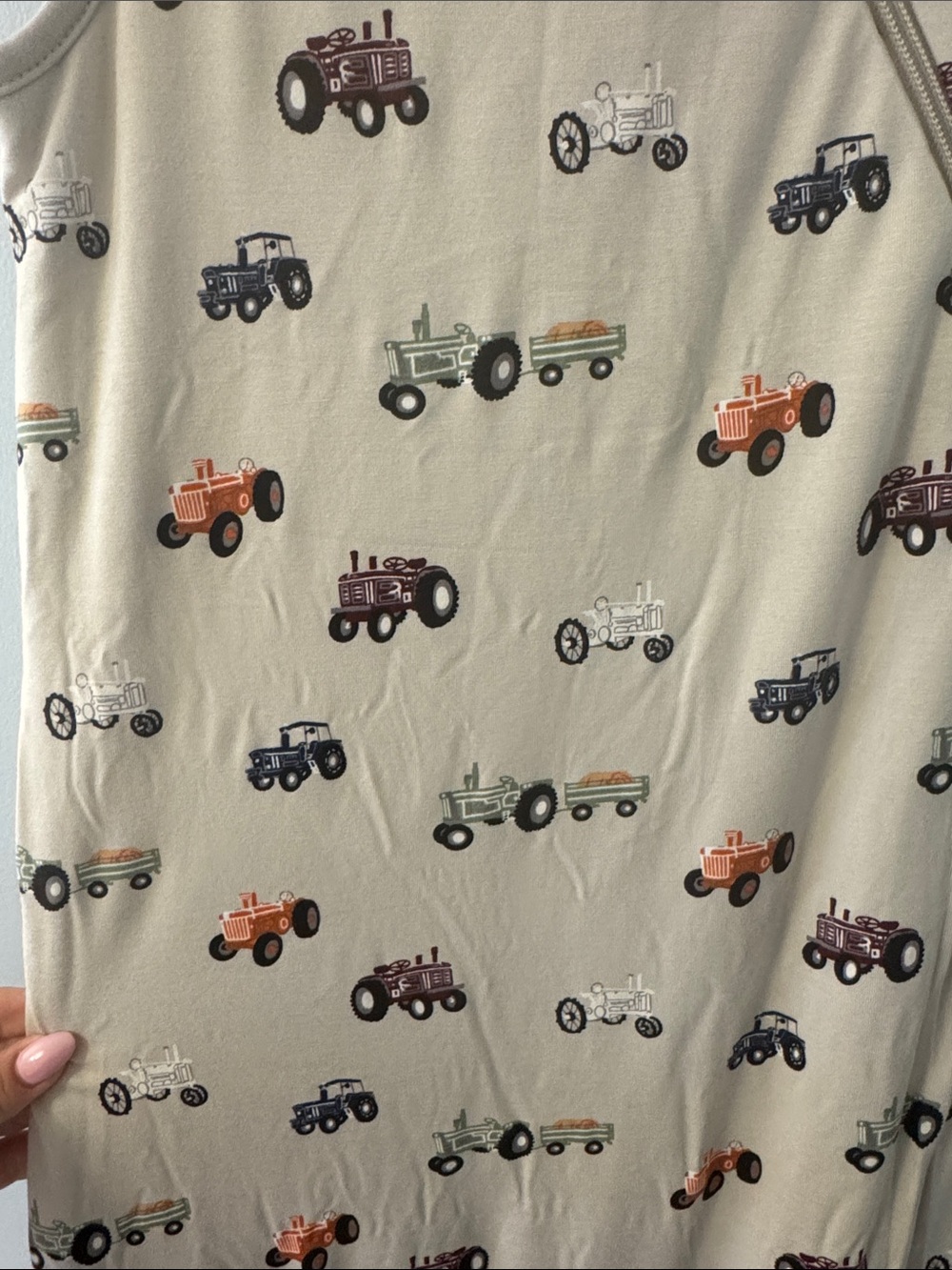 Kyte BABY Cream Sleeveless Sleep Sack with Tractor Print - NWOT - Picture 4 of 4